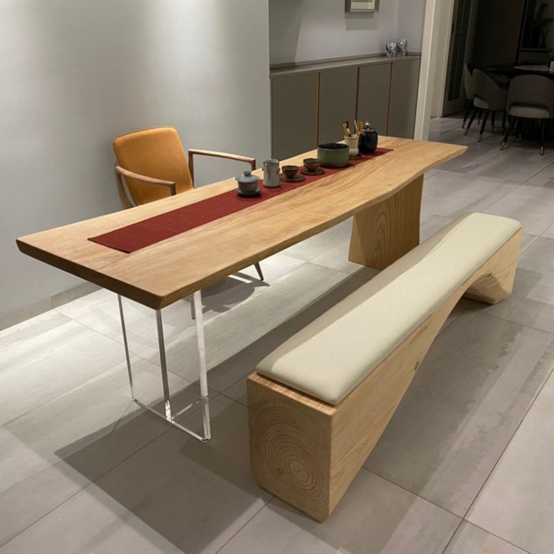 Bedroom Furniture - Meja Mengambang Akrilik Kayu Solid Nordik
