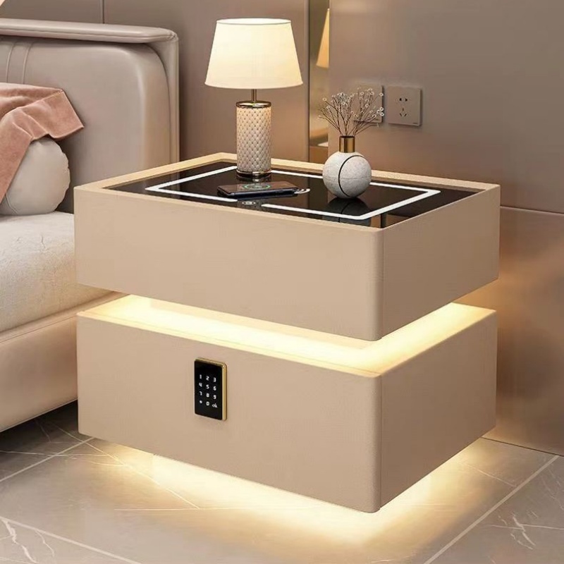 Solid Wood Nightstand 2 Drawers - Meja samping tempat tidur kayu polos