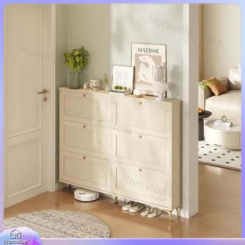 Shoe Rack Cabinet Narrow Entryway - Lemari Sepatu Ultra Tipis, Terbuat dari