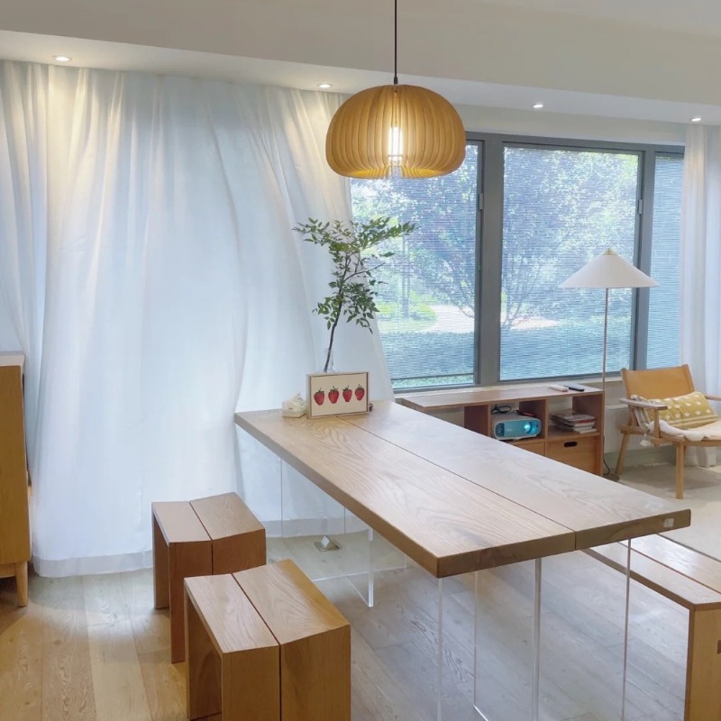 Meja Mengambang Akrilik Kayu S - Bedroom Furniture ulasan dan harga