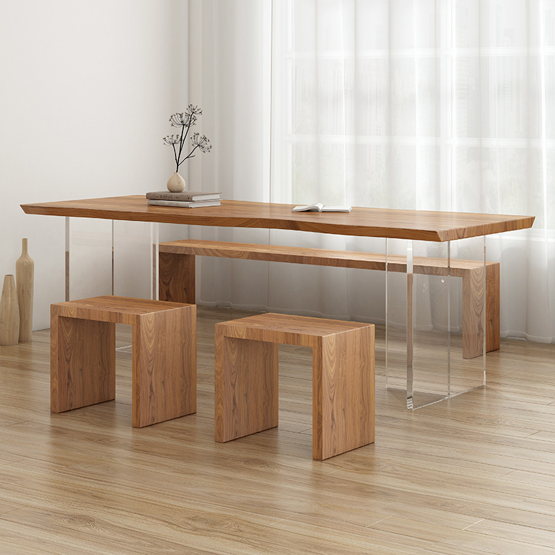 Meja Kayu Solid Akrilik Mewah  - Tables ulasan dan harga