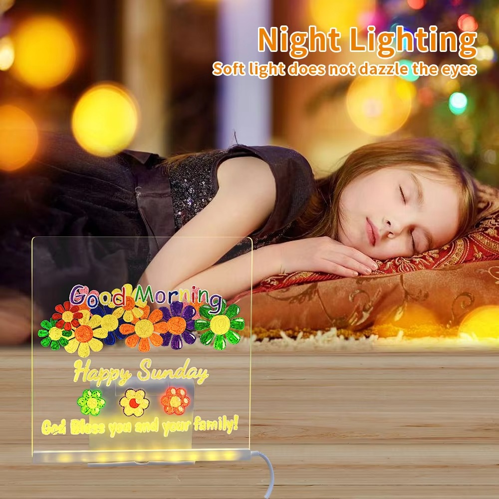 Papan Catatan LED DIY Papan Pe - Floating Nightstand With Led Light ulasan dan harga