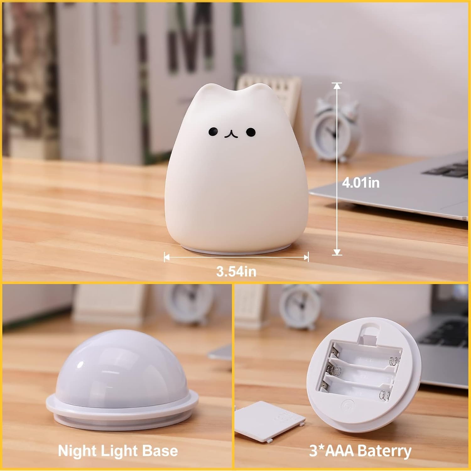 Lampu Malam Kucing Lucu RGB Pe - Floating Nightstand With Led Light ulasan dan harga