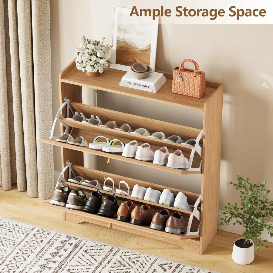 Lemari Penyimpanan Sepatu deng - Shoe Rack Cabinet Narrow Entryway ulasan dan harga