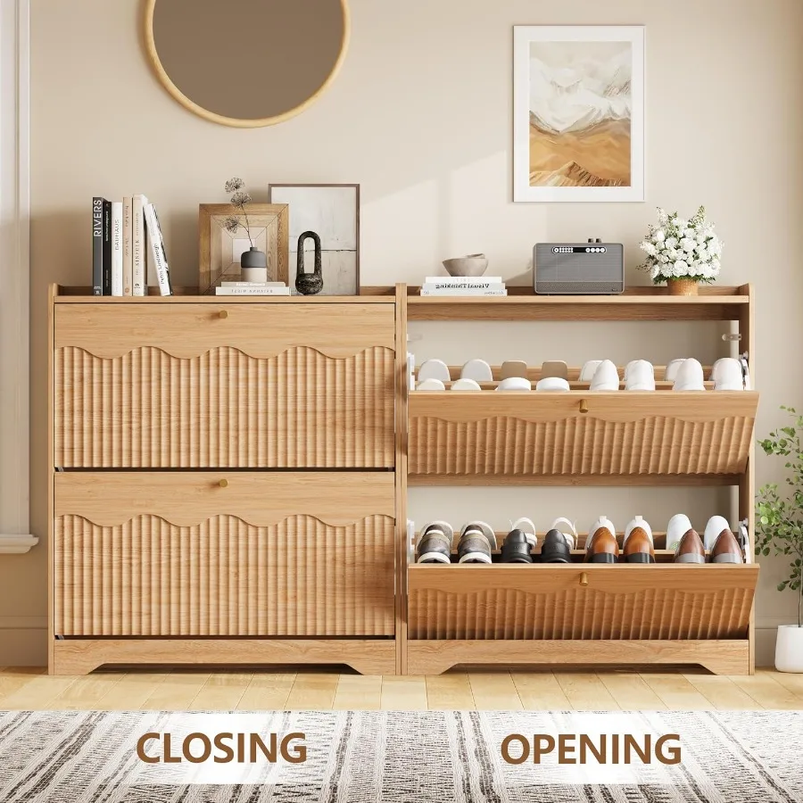 Lemari Penyimpanan Sepatu deng - Shoe Rack Cabinet Narrow Entryway ulasan dan harga