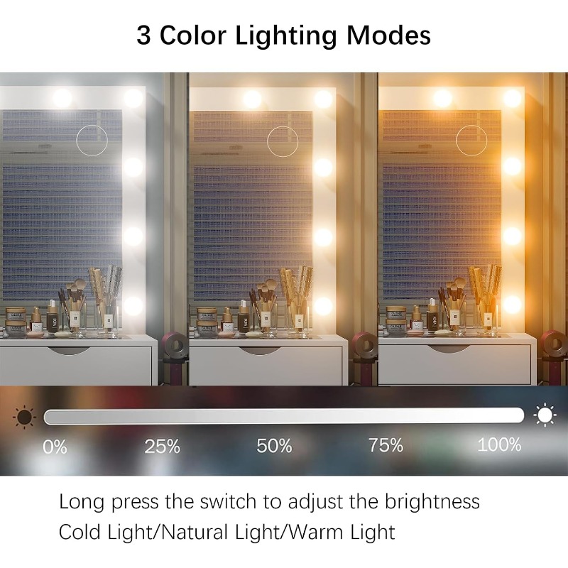Meja Rias Yanosaku dengan Cerm - Dressing Table Vanity With Lighted Mirror ulasan dan harga