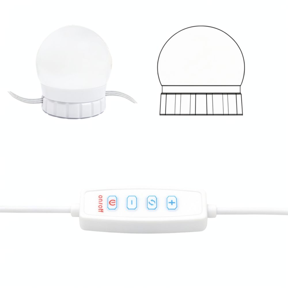 Lampu Cermin Rias LED Gaya Hol - Dressing Table Vanity With Lighted Mirror ulasan dan harga