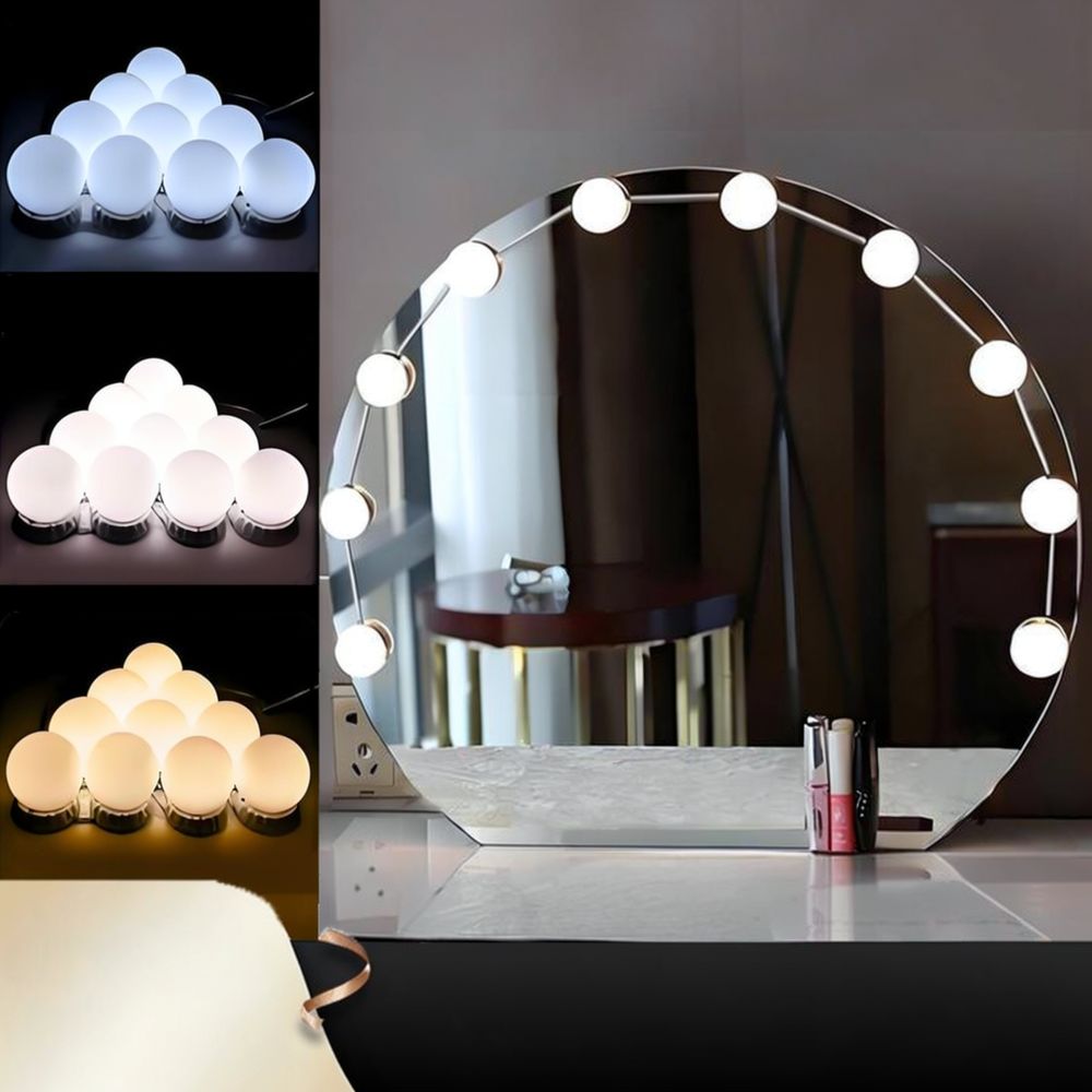 Lampu Cermin Rias LED Gaya Hol - Dressing Table Vanity With Lighted Mirror ulasan dan harga